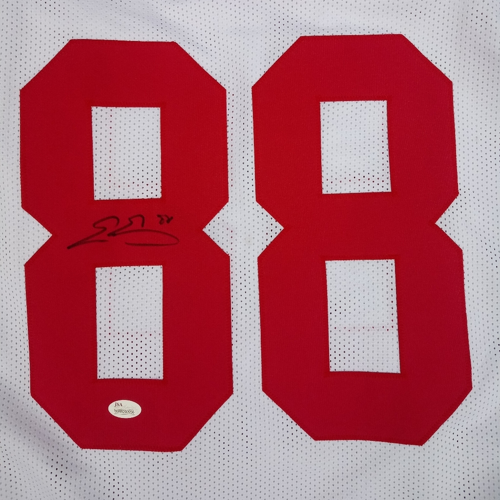 Evan Engram Autographed New York Giants Custom Football Jersey Men's Size XL